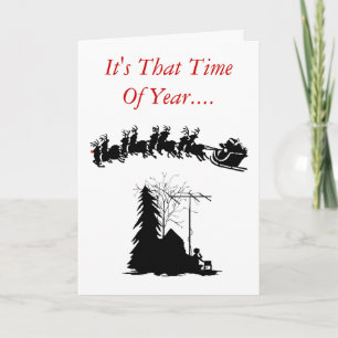 Carte de Noël Ham Radio - Silhouette Ver. 1