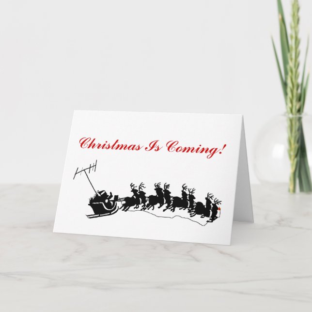 Carte de Noël Ham Radio - Silhouette Ver. 2 (Devant)