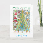 Carte de Noël/Hanoukka (Noël)<br><div class="desc">Souhaitez les amis et la famille un Hanukristmas et un Christmukkah heureux avec cette carte tirée par la main célébrant les deux vacances.</div>