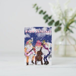Carte de Noël Happy Gnomes Music Band