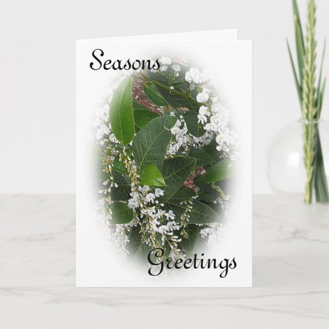 Carte de Noël Hardenbergia blanc (Devant)