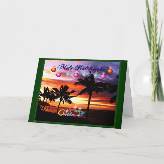 Carte de Noël hawaïenne (Devant)