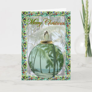 Carte de Noël hawaïenne de plage