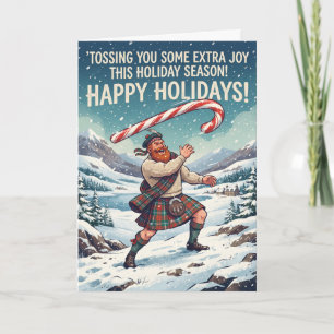 Carte de Noël Highland Dancer Joyeuses Fêtes