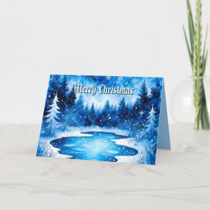 Carte de Noël hivernale givré