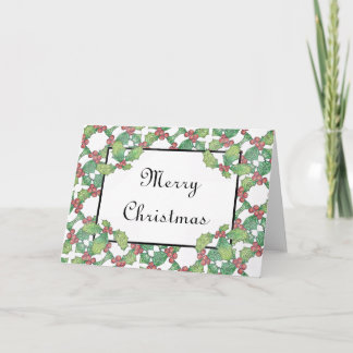 Carte de Noël Holly Jolly Corners/Frontière