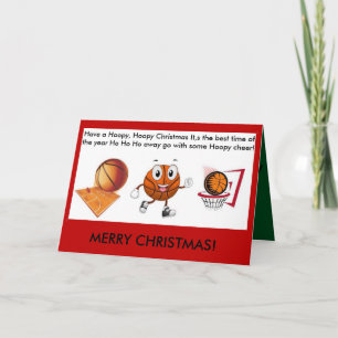 Carte de noël Hoopy Basketball