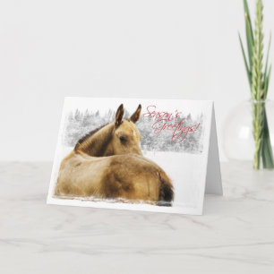 Carte de Noël Horse