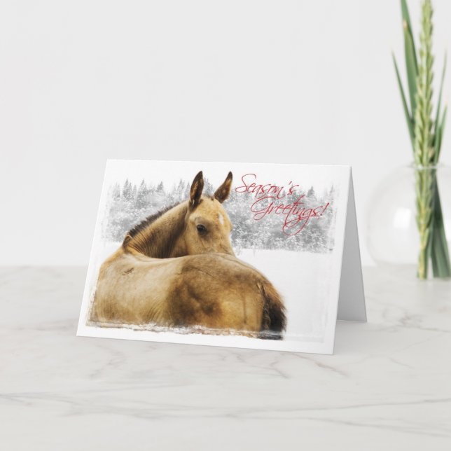 Carte de Noël Horse (Devant)