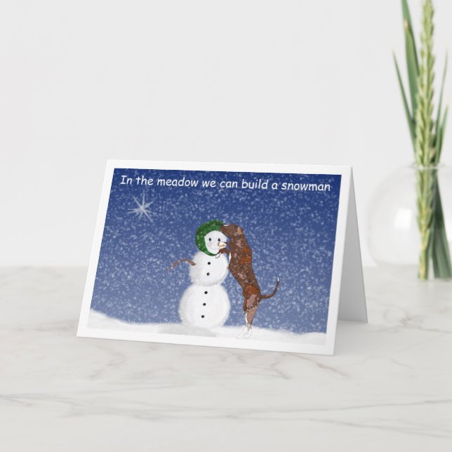 Carte de Noël Houla et Snowman (Devant)