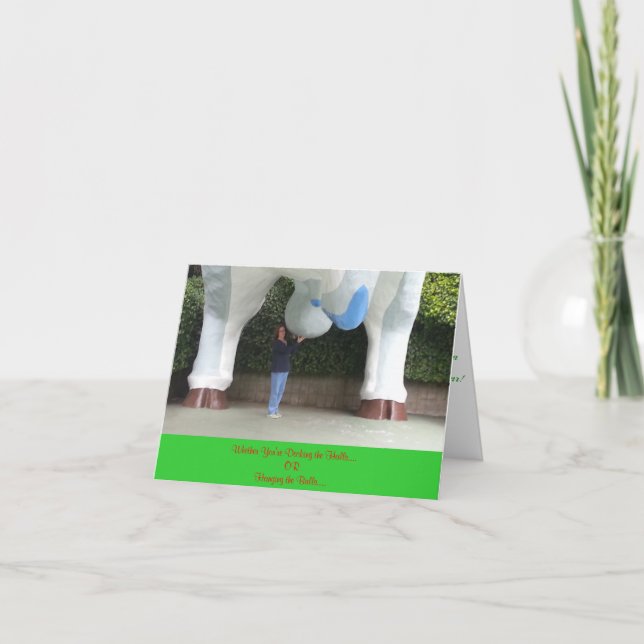 Carte de Noël humoristique de double signification (Devant)