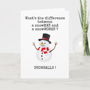 Carte de Noël humoristique Design Snowman