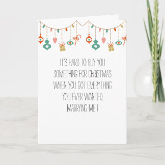 Carte de Noël humoristique pour mari/femme