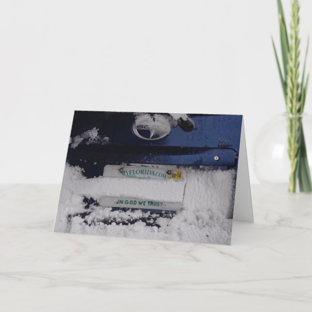 Carte de Noël humoristique Snowbird Floride (Devant)