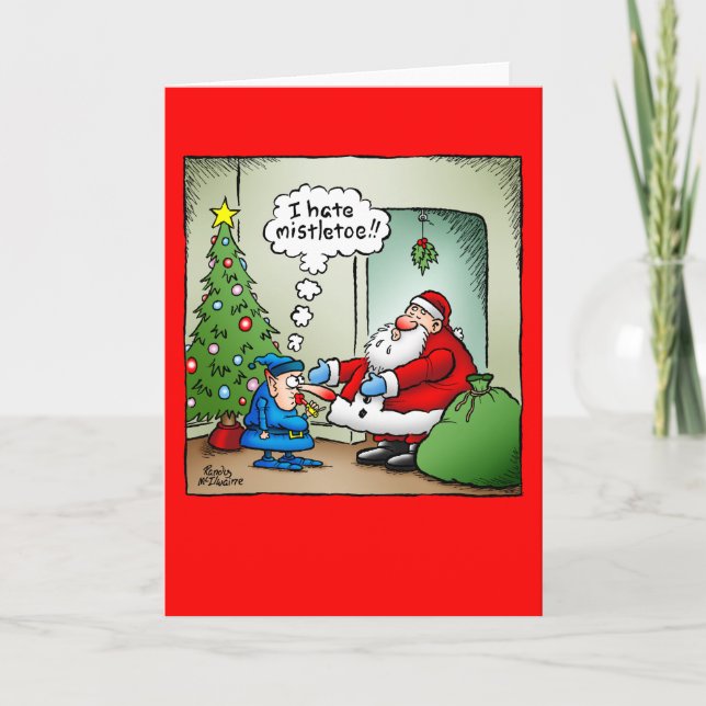Carte de Noël "I Hate Mistletoe" (Devant)