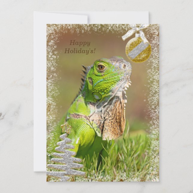 Carte de Noël Iguana (Devant)
