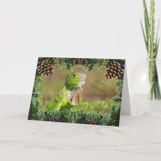 Carte de Noël Iguana (Devant)