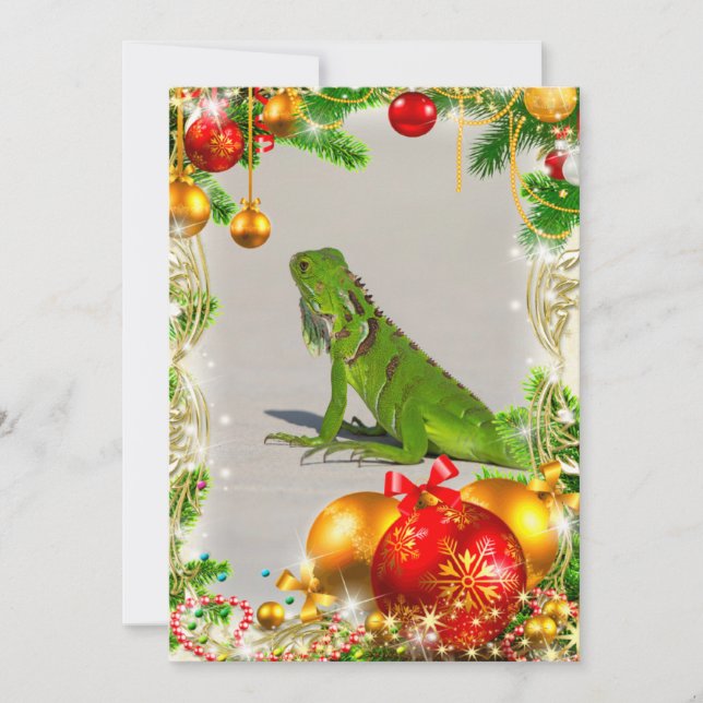 Carte de Noël Iguana (Devant)