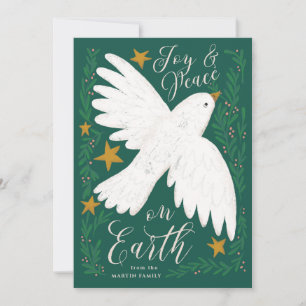 Carte de Noël illustrée Peace Dove
