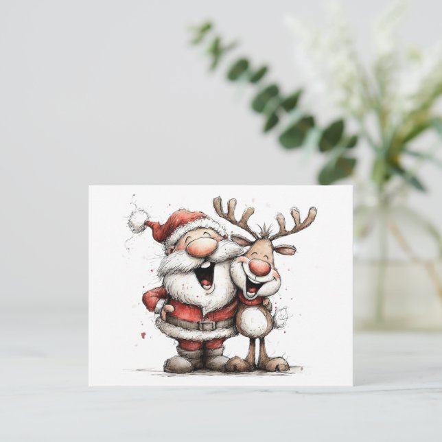 Carte de Noël, Impression d'art miniature de vacan (Debout devant)
