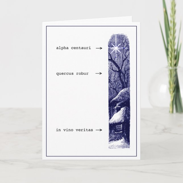 Carte de Noël In Vino Veritas (Devant)