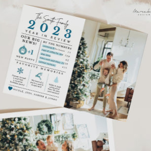 Carte de Noël Infographie : Bilan de l'année écoul