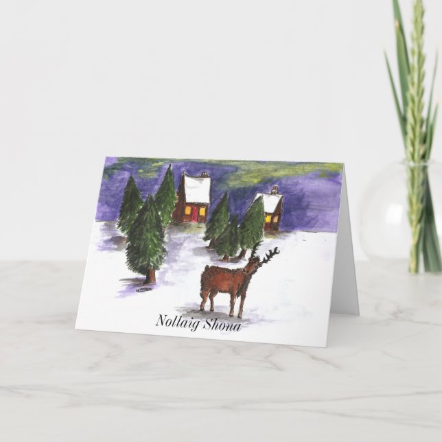 Carte de Noël irlandaise avec accueil irlandais (Devant)