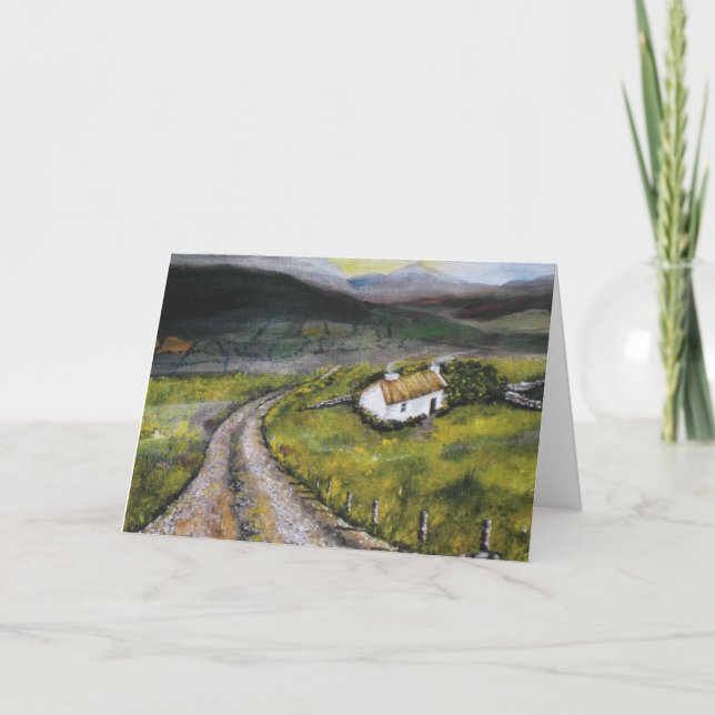 Carte de Noël irlandaise, carte pliée de 5 x 7 pou (Devant)