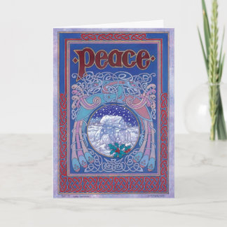 Carte de Noël irlandaise celte Peace