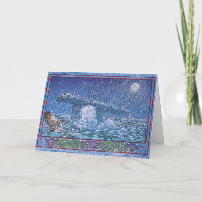 Carte de Noël irlandaise celtique Pounabrone Dolme (Devant)