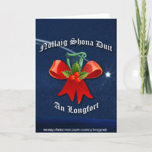 Carte de Noël irlandaise de Longford - Nollaig Sho