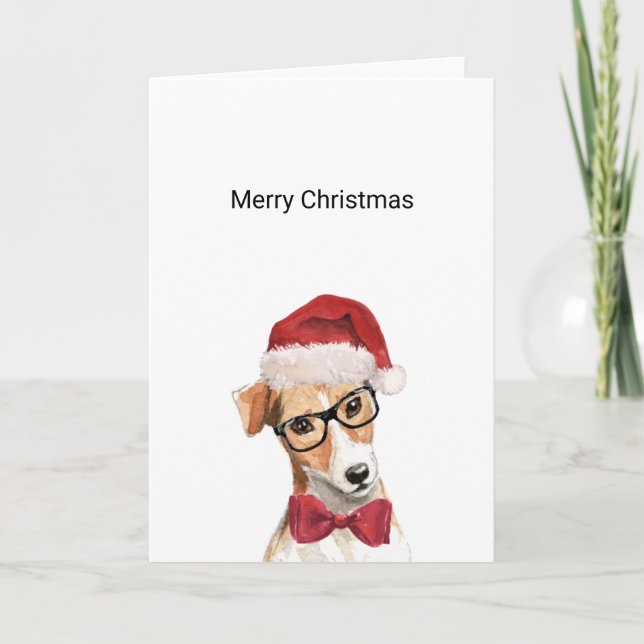 Carte de Noël Jack Russell (Devant)
