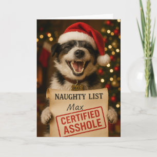 Carte de Noël Jack Russell Terrier Liste des vilai