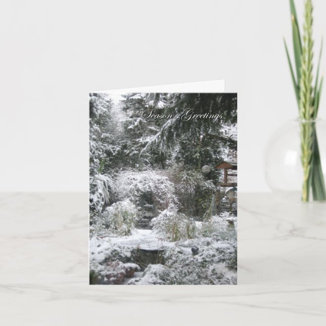 Carte de Noël : Jardin d'hiver (Devant)