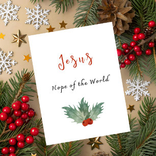 Carte de Noël Jésus Espoir du Monde
