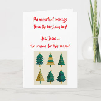 Carte de Noël Jésus l'enfant de Noël
