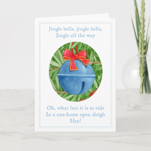 CARTE DE NOËL JINGLE BELLS (Devant)