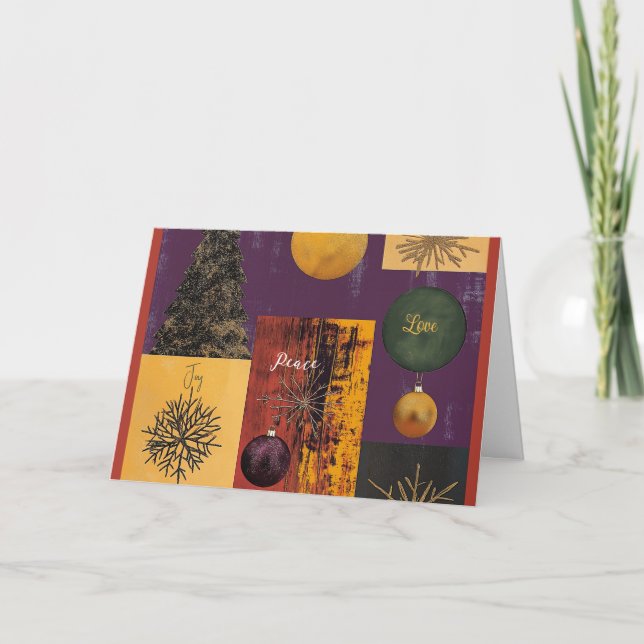 Carte de Noël - Joie, Paix et Amour (Devant)