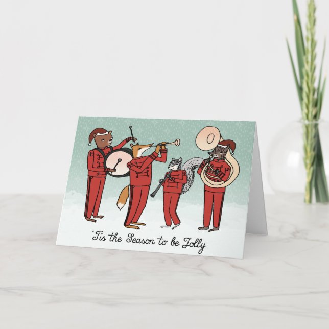 Carte de Noël Jolly Marching Band (Devant)