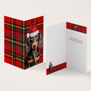 Carte de Noël Jour Fête Jour Fête Dachshund