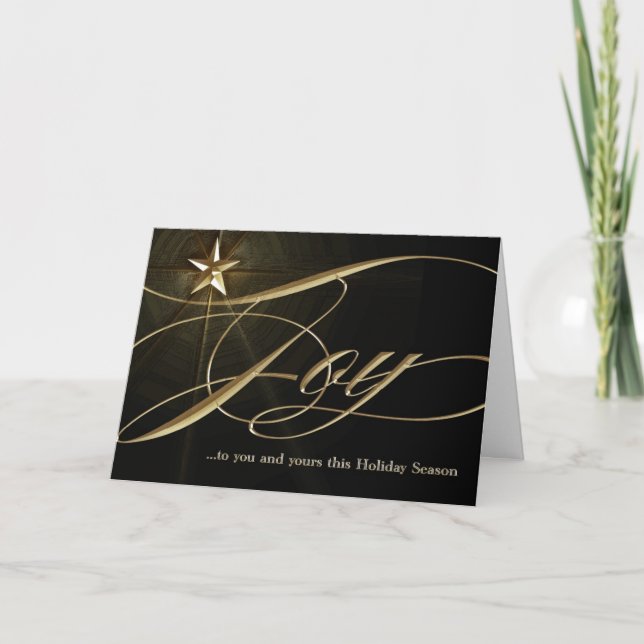 Carte de Noël Joy Gold Star (Devant)