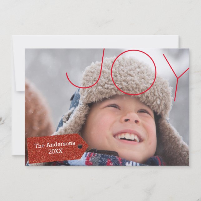 Carte de Noël Joy Photo (Devant)