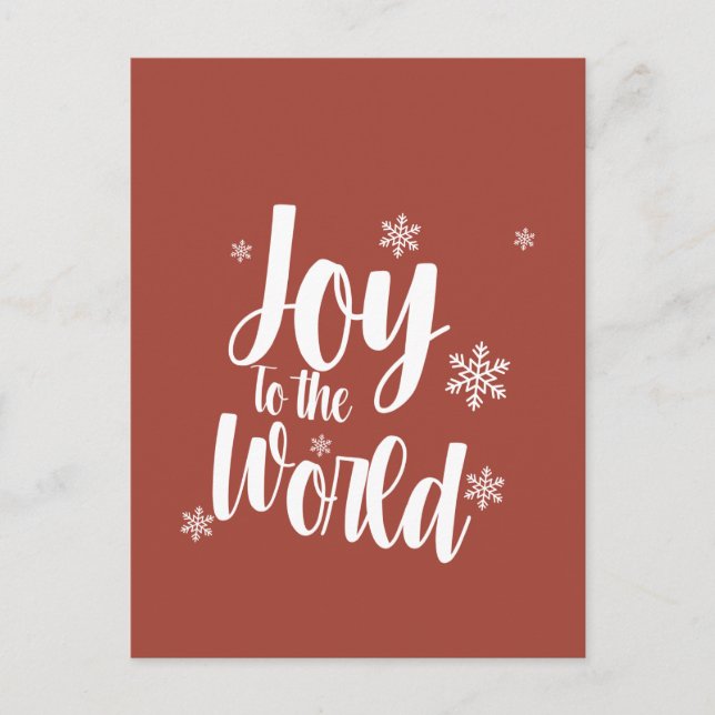 Carte de Noël Joy to the World  (Devant)