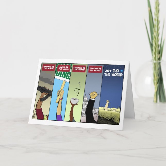 Carte de Noël "Joy To the World" (Devant)