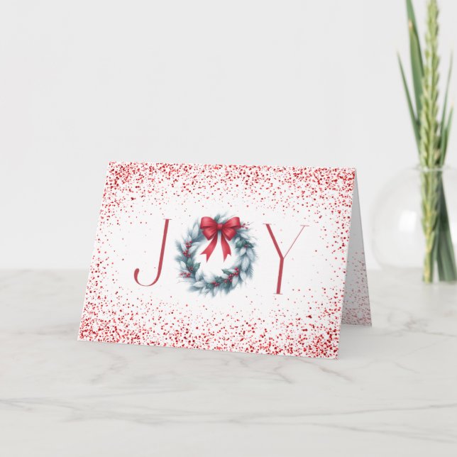 Carte de Noël Joy Wreath (Devant)