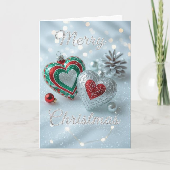 Carte de Noël, Joyeuse carte de Noël, Joyeux Fêtes (Devant)