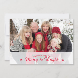 Carte de Noël Joyeuse et Bright Custom Family Phot