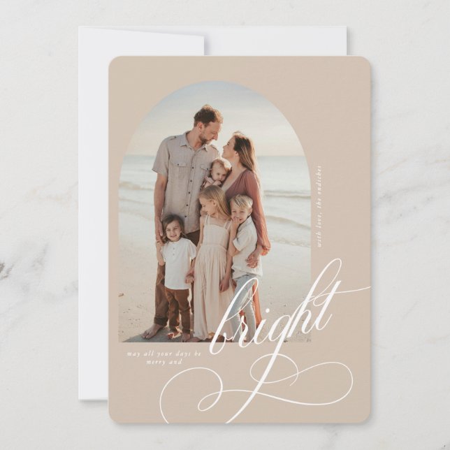 Carte de Noël joyeuse et brillante (Devant)