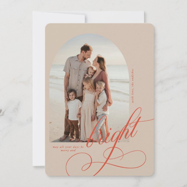 Carte de Noël joyeuse et brillante (Devant)