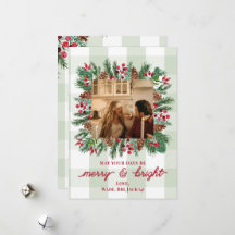 Carte de Noël Joyeuse et brillante